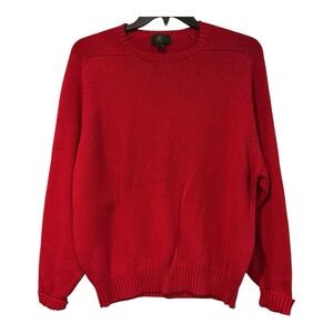 Club Room Men’s XL Red Cotton Crewneck Sweater Classic Knit